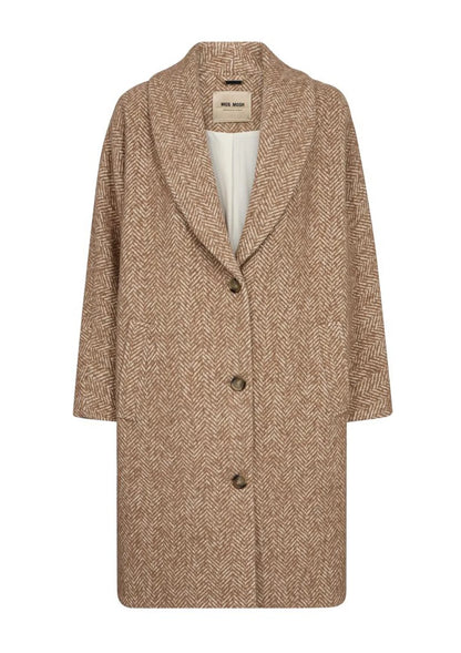 Adelaide Herringbone Wool Coat