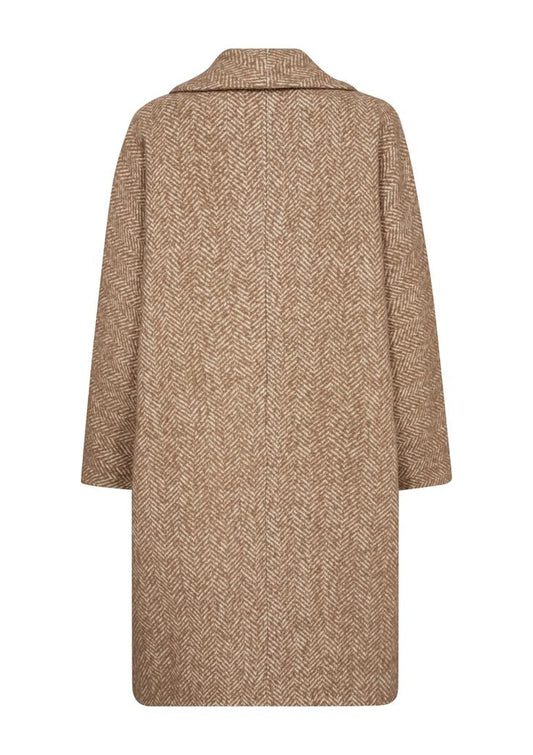 Adelaide Herringbone Wool Coat