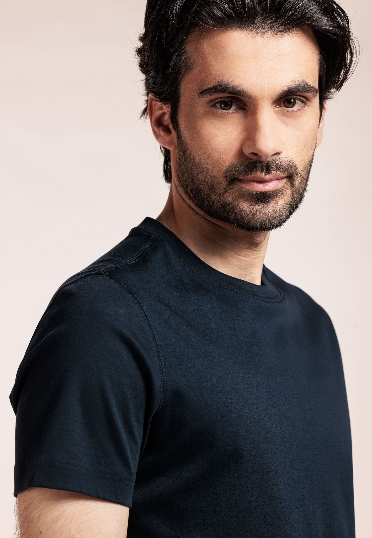 Navy Liquid Crew Tee