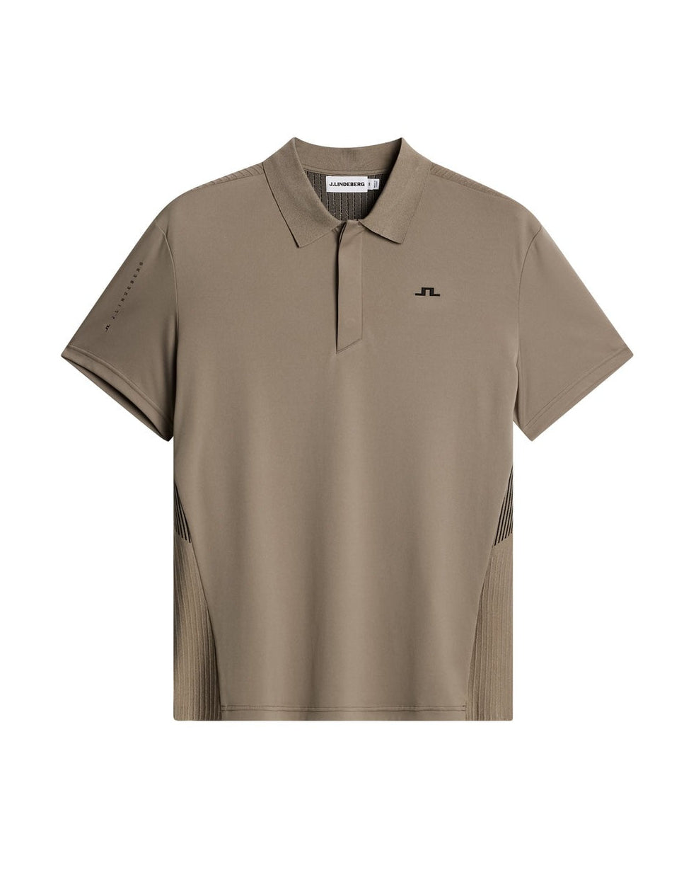 Neri Hybrid Knit Polo Shirt - Brindle