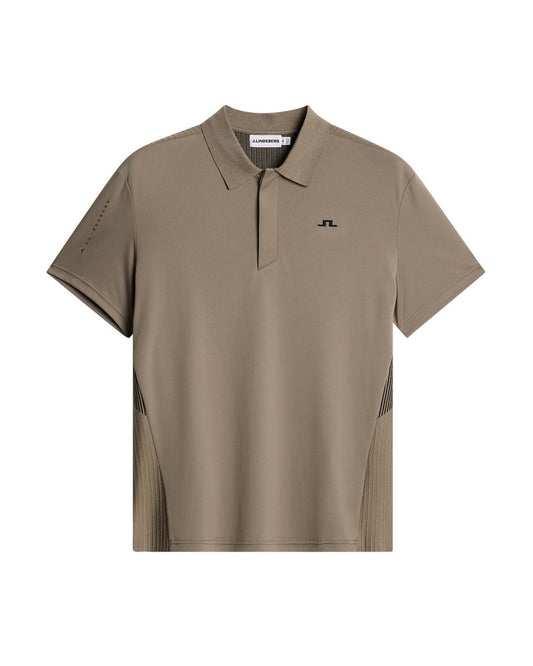 Neri Hybrid Knit Polo Shirt - Brindle