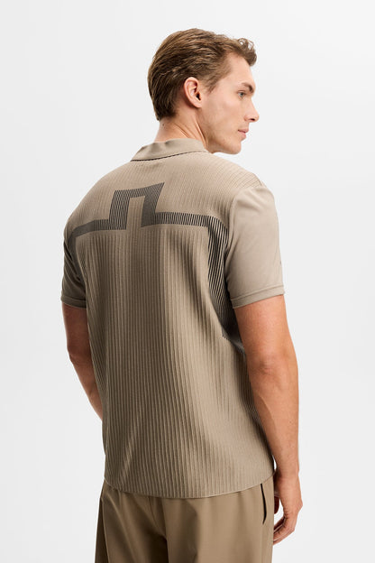 Neri Hybrid Knit Polo Shirt - Brindle