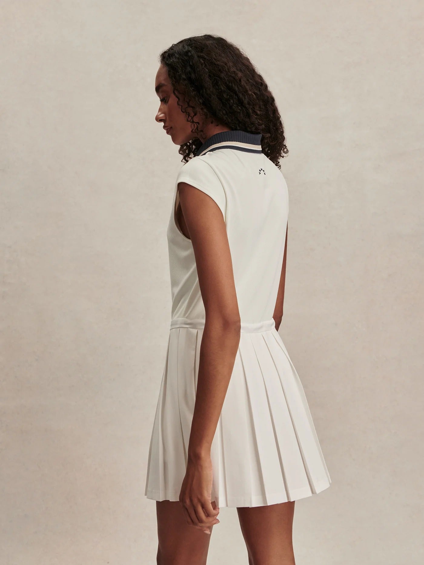 Nico Court Dress 32" - White / Blue Nights