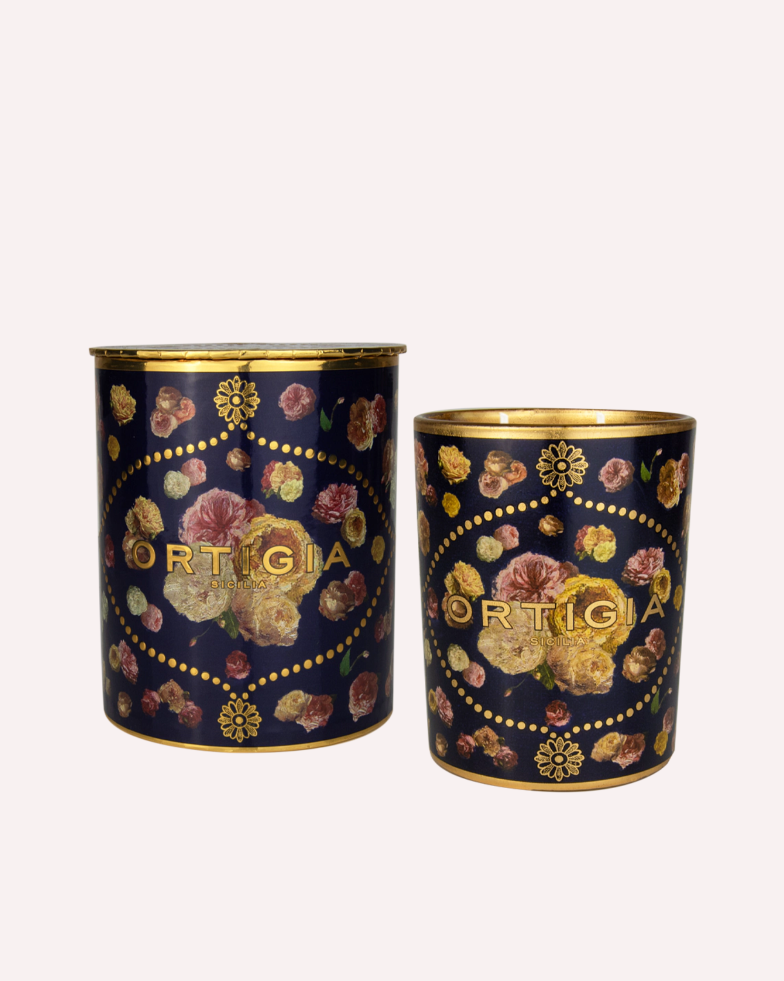 Rose Antiche Decorated Candle Medium