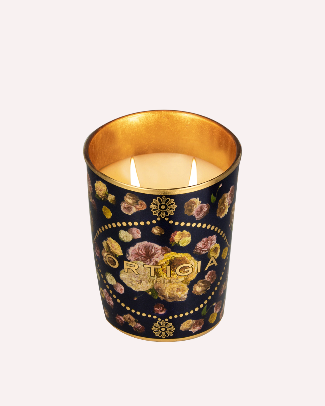 Rose Antiche Decorated Candle Medium