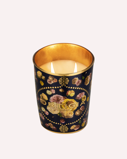 Rose Antiche Decorated Candle Medium