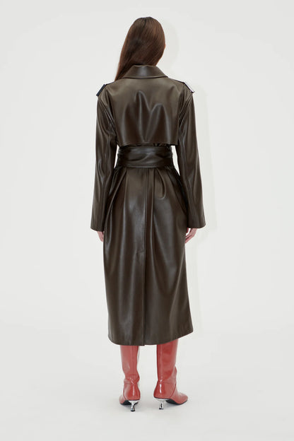 Oversized Trench Coat With Buckle