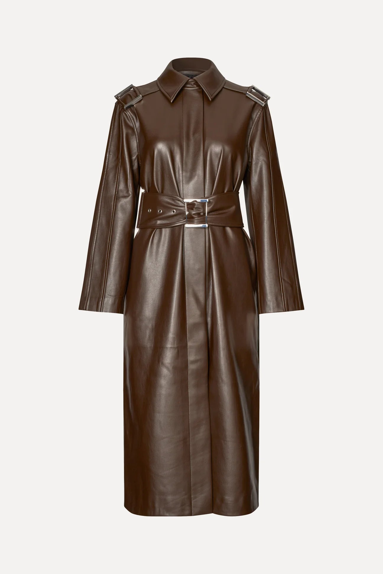 Oversized Trench Coat With Buckle