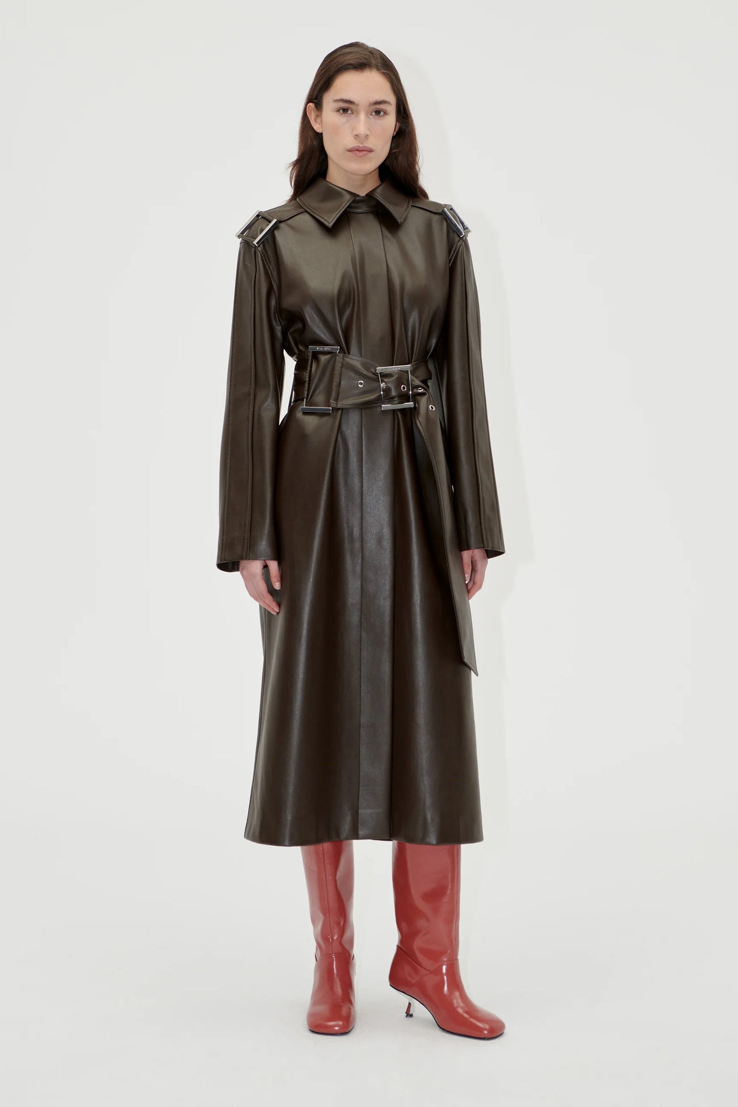 Oversized Trench Coat With Buckle