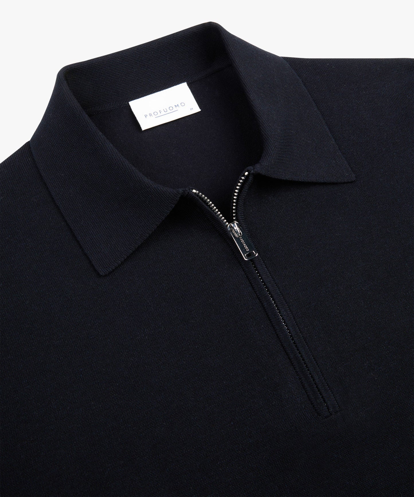 Half Zip Long Sleeve Polo Navy