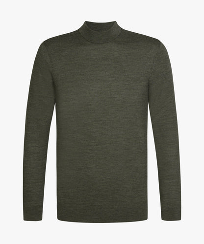 Mock Neck Pullover Dark Green