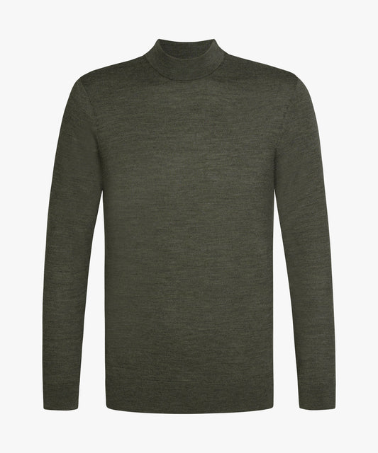 Mock Neck Pullover Dark Green