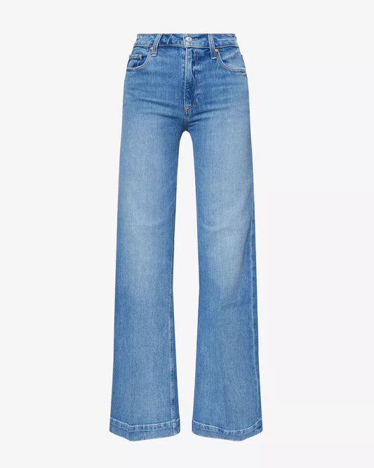 Blue jeans on a white background