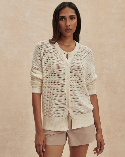 Pembroke Knit Cardigan - Egret
