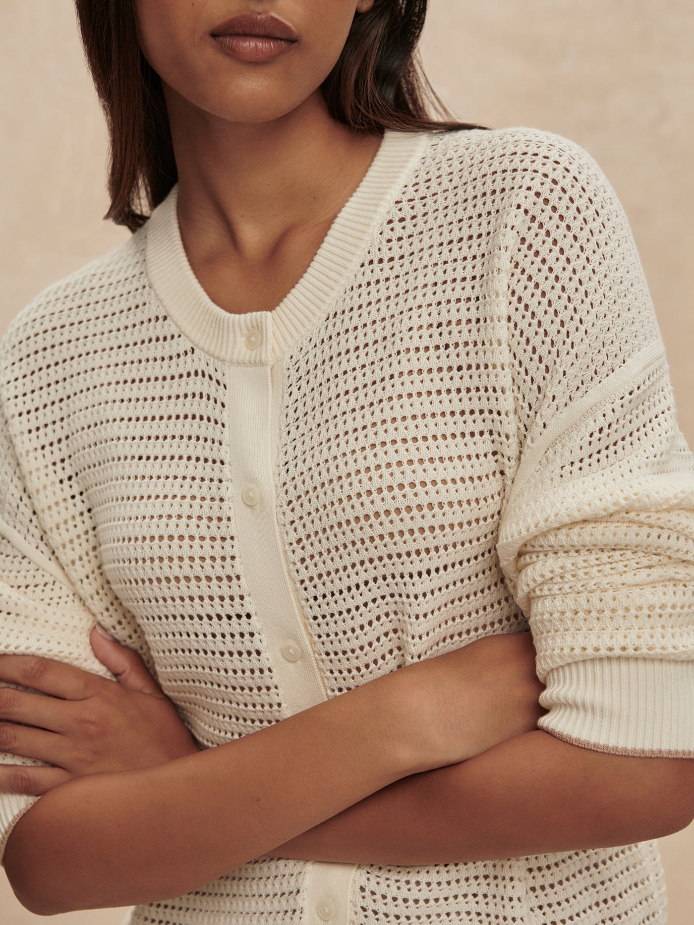 Pembroke Knit Cardigan - Egret