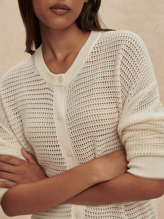 Pembroke Knit Cardigan - Egret