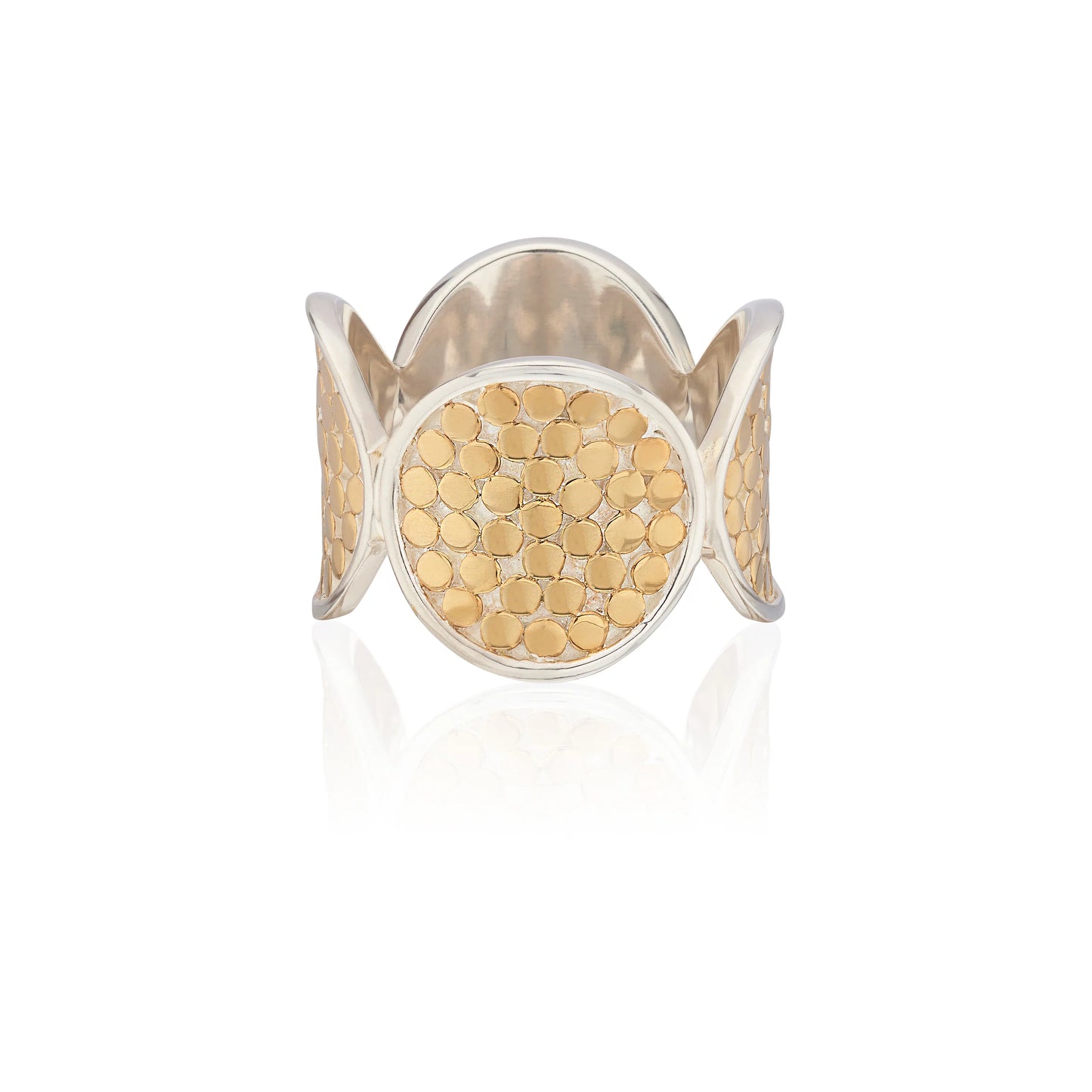 Large Multi Disc Ring Gold