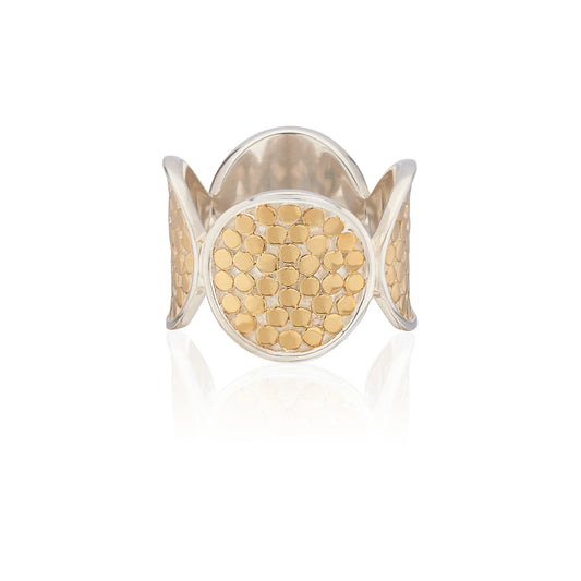 Large Multi Disc Ring Gold