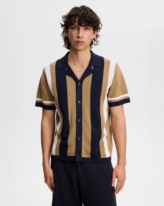 Remus Resort Collar Knit Polo - Kelp