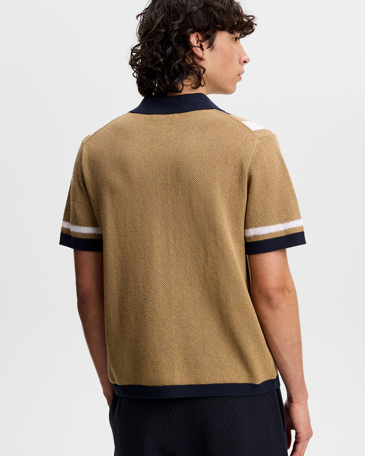 Remus Resort Collar Knit Polo - Kelp