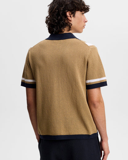 Remus Resort Collar Knit Polo - Kelp