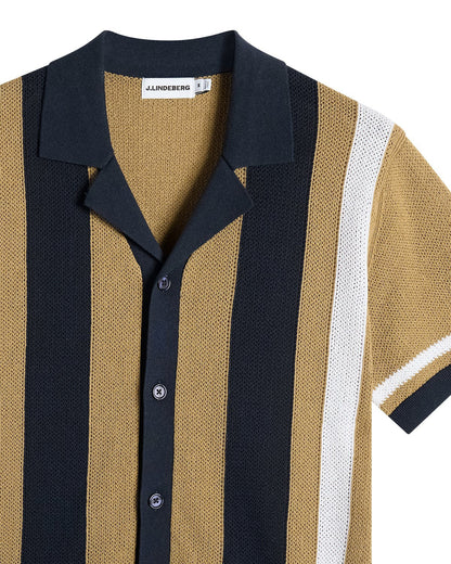 Remus Resort Collar Knit Polo - Kelp