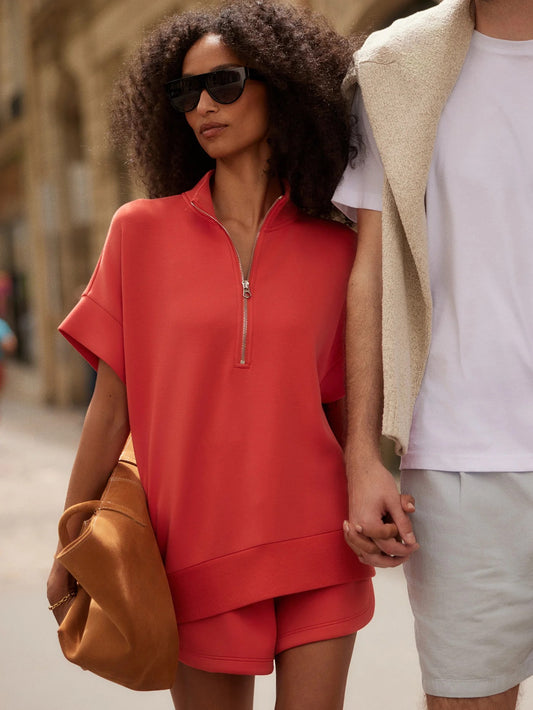 Ritchie Short Sleeve Sweat - Summer Fig