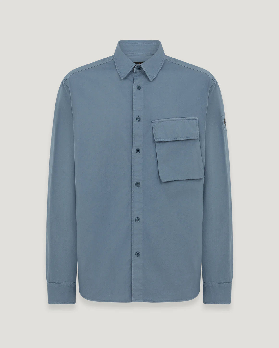 Scale Cotton Shirt Blue Flint
