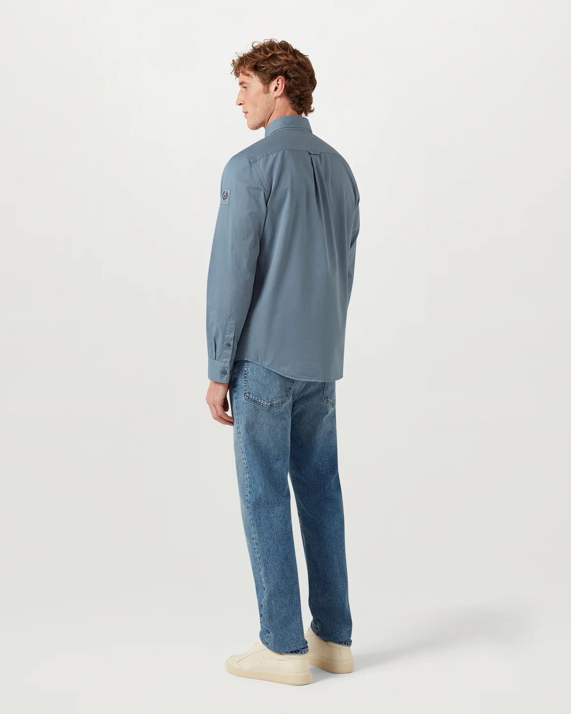 Scale Cotton Shirt Blue Flint