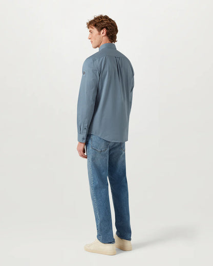 Scale Cotton Shirt Blue Flint
