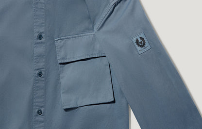 Scale Cotton Shirt Blue Flint