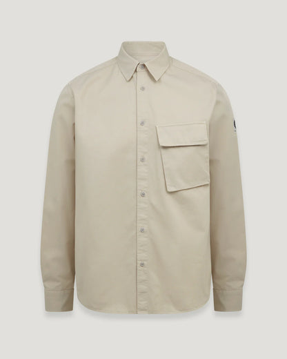 Scale Cotton Shirt Stone Beige