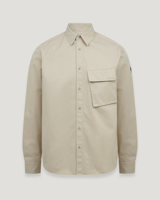 Scale Cotton Shirt Stone Beige