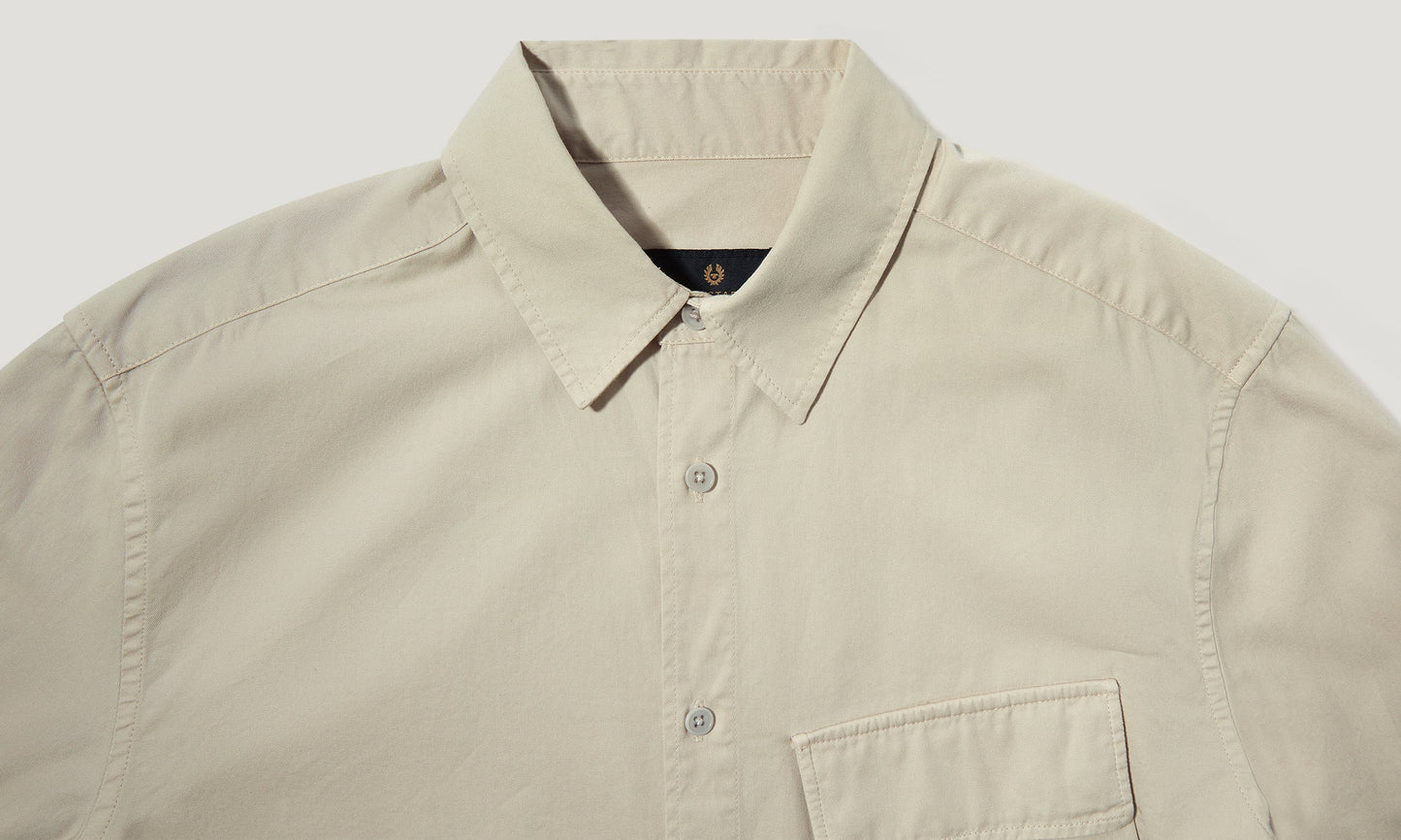 Scale Cotton Shirt Stone Beige