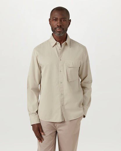 Scale Cotton Shirt Stone Beige