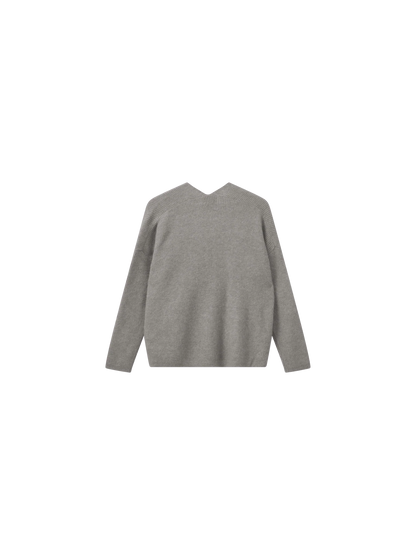 Thora V Neck Knit Grey