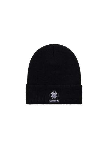 Black Merino Wool Beanie