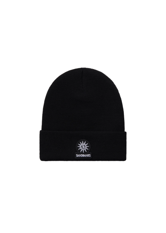 Black Merino Wool Beanie