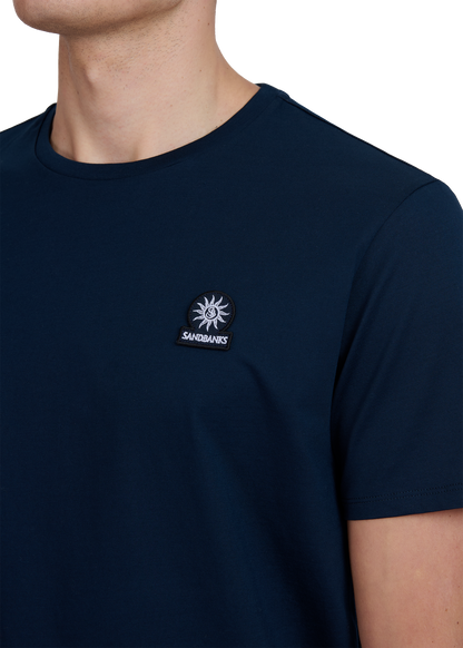 Sandbanks Badge Logo T-Shirt - Navy