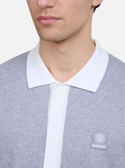 Knitted Full Button Polo Shirt