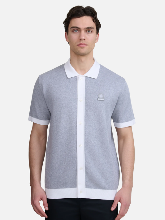 Knitted Full Button Polo Shirt