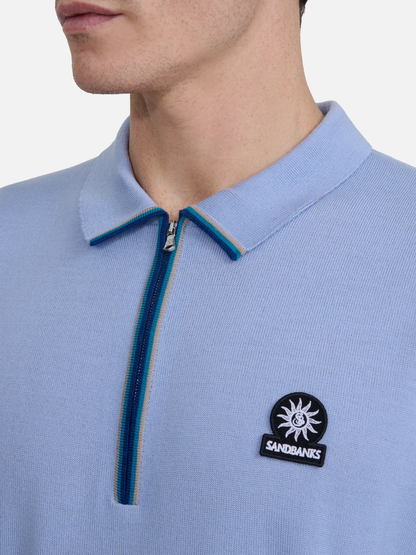 Merino Wool Tipped Polo Shirt