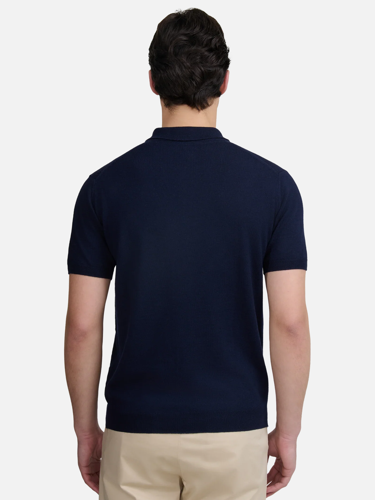 Merino Wool Tipped Polo Shirt