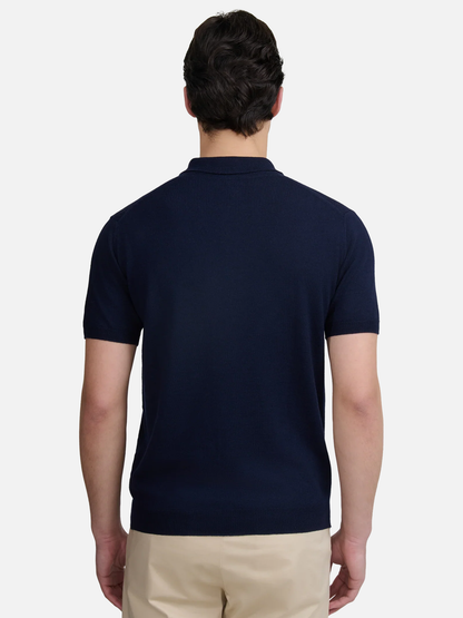 Merino Wool Tipped Polo Shirt