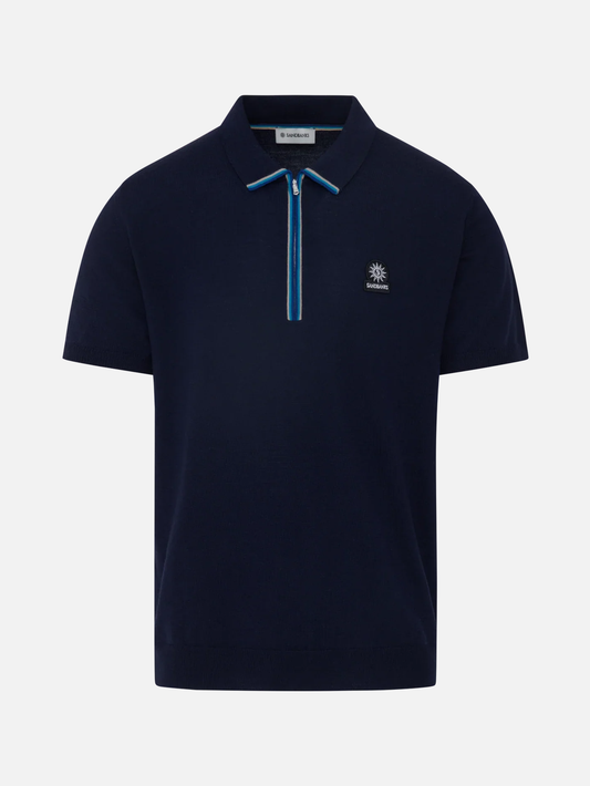 Merino Wool Tipped Polo Shirt