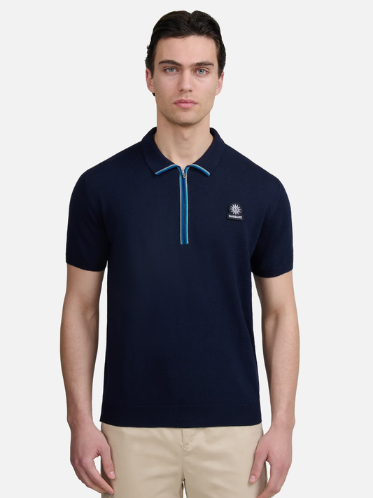Merino Wool Tipped Polo Shirt