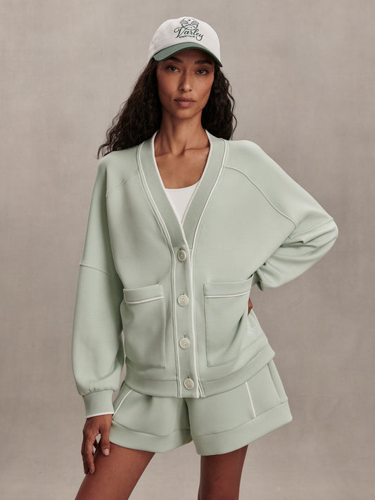 Scottie Cardigan - Aqua Foam