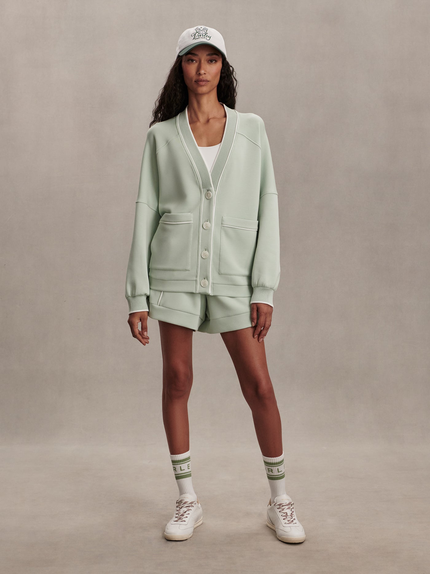 Scottie Cardigan - Aqua Foam