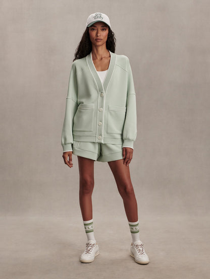Scottie Cardigan - Aqua Foam