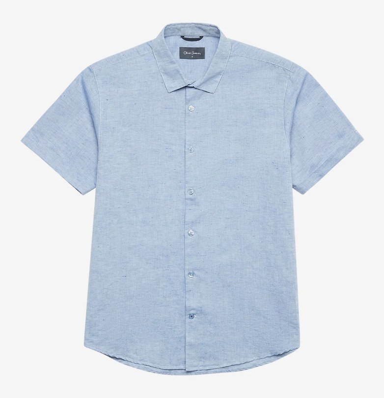 Earking Blue Linen Shirt